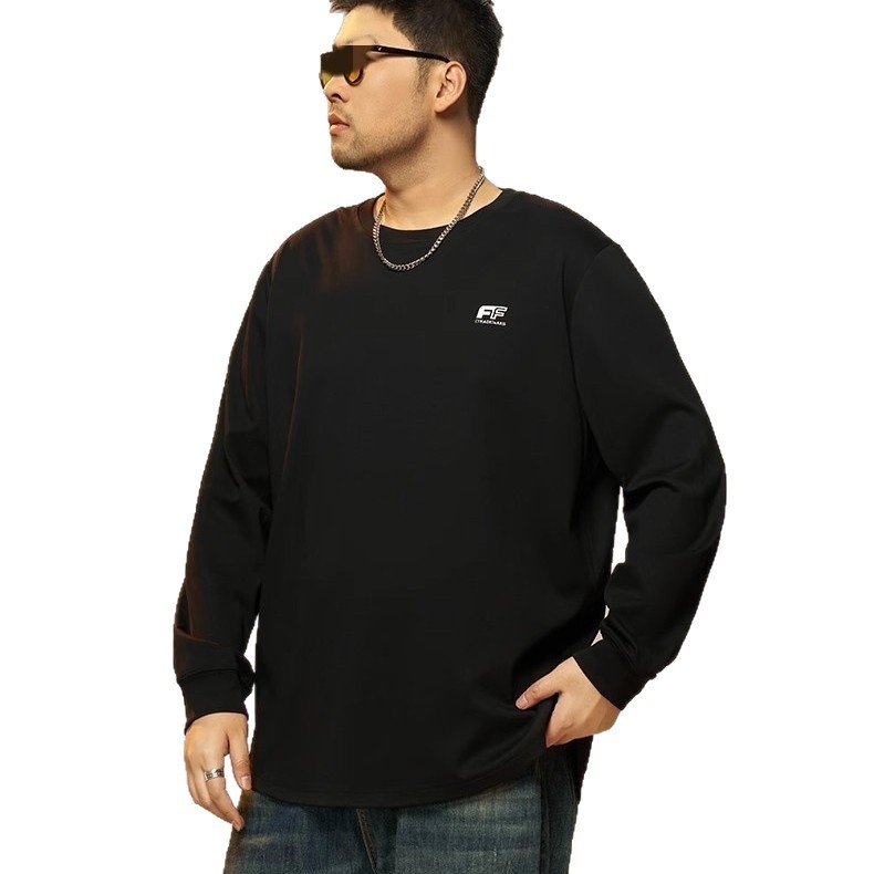 Majica s dugim rukavima, okrugli izrez, tekstni otisak, 260 g, 96% pamuka