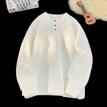 Muška majica s dugim rukavima, slobodan kroj, prugasti uzorak, vlakna proteina mlijeka, proljeće