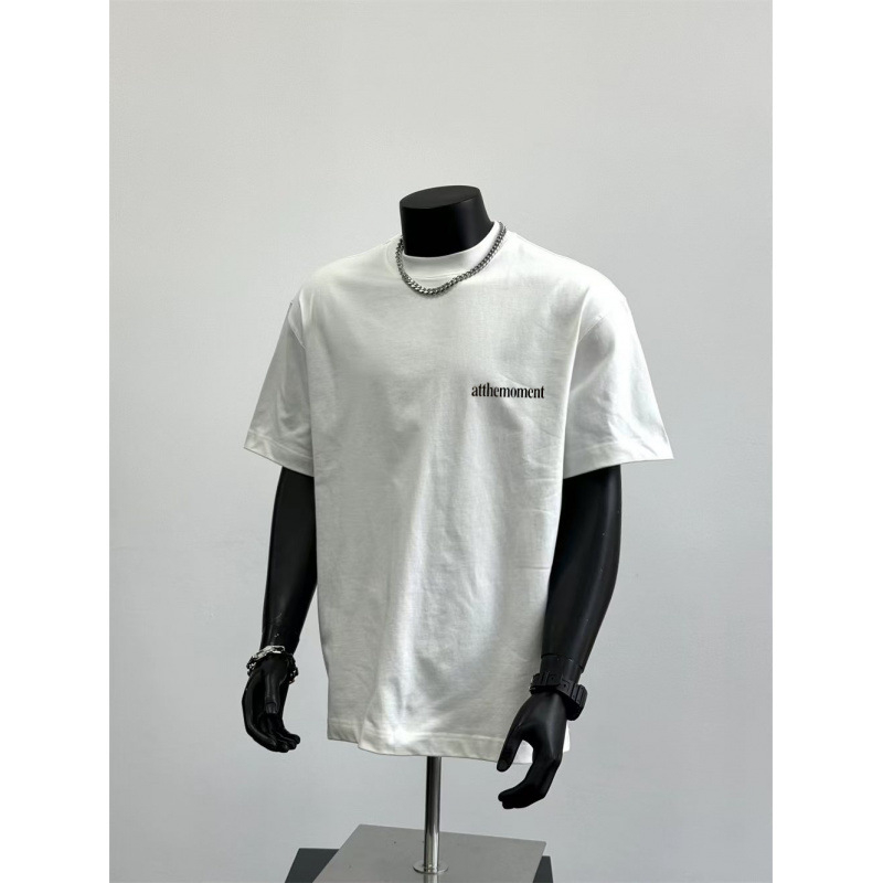 Muška majica slobodnog kroja kratkih rukava s geometrijskim uzorkom, okrugli izrez, minimalistički stil