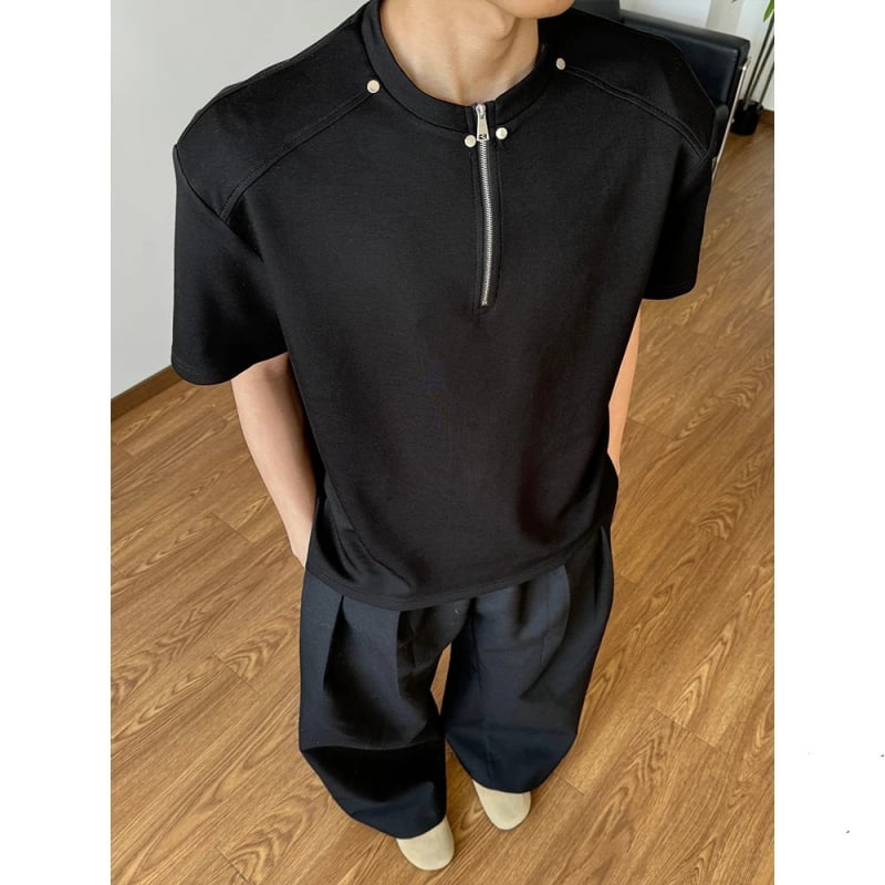 Space Cotton teško T-shirt, 300-350 g, američki retro stil, patchwork dizajn, okrugli izrez