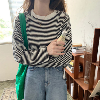 Majica Ice Silk, slobodnog kroja, dugi rukavi, okrugli izrez, gradski stil