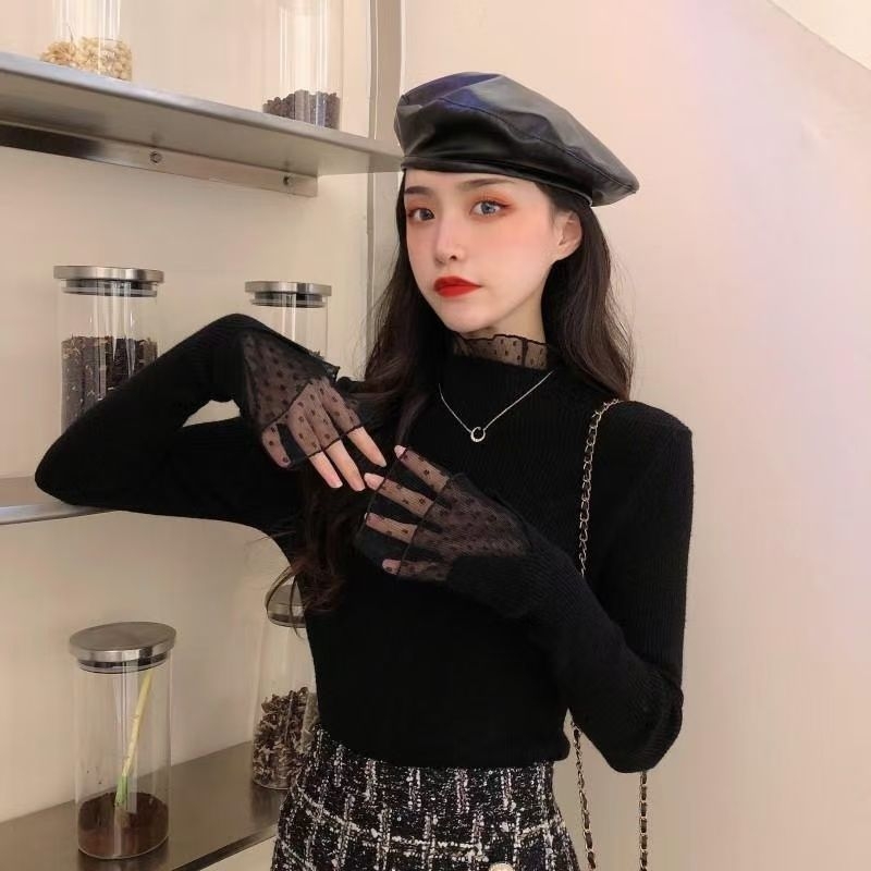 Majica s polu-rolnim ovratnikom, A-linijski kroj, Mulberry svila, Mercerizirani završetak, Proljeće 2025