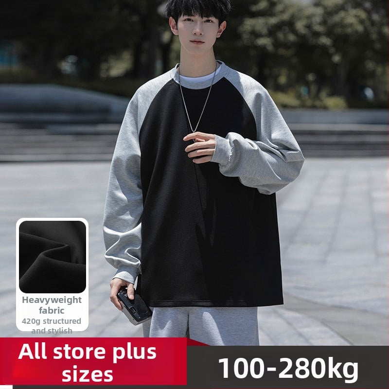 Pánska mikina s okrúhlym výstrihom, dlhé rukávy, voľný strih, 97% polyester, bez kapucne