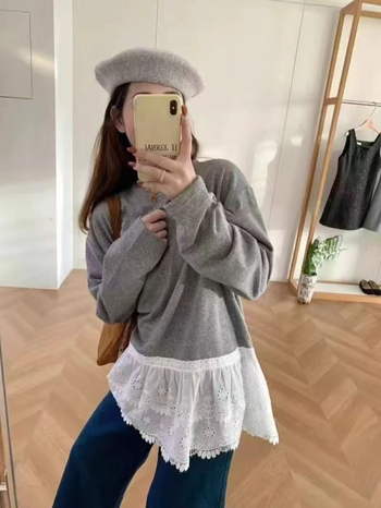 Majica - 100% pamuk, dugi rukavi, okrugli izrez, slobodan kroj, jesen 2025