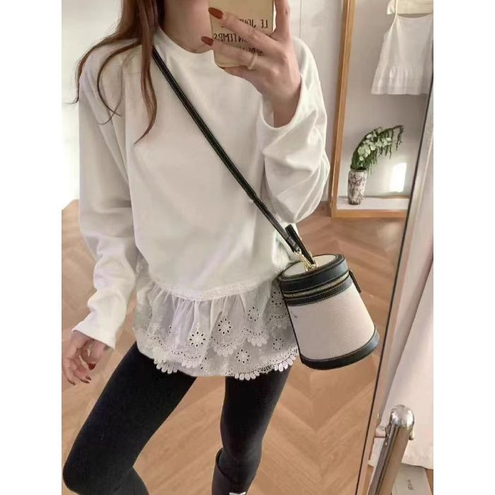 Majica - 100% pamuk, dugi rukavi, okrugli izrez, slobodan kroj, jesen 2025