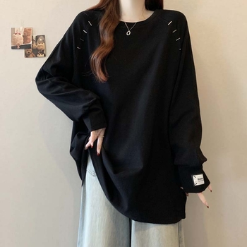 Középmagas hosszúságú alapszövet felső betűminta, poliészter kapucnis pulóver, laza szabás