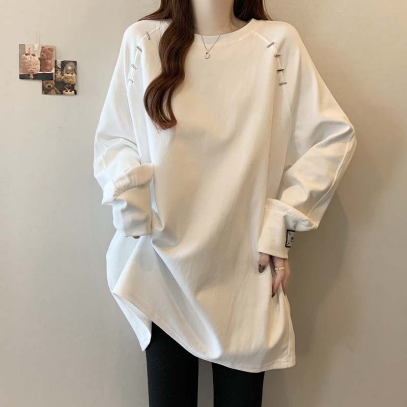 Középmagas hosszúságú alapszövet felső betűminta, poliészter kapucnis pulóver, laza szabás