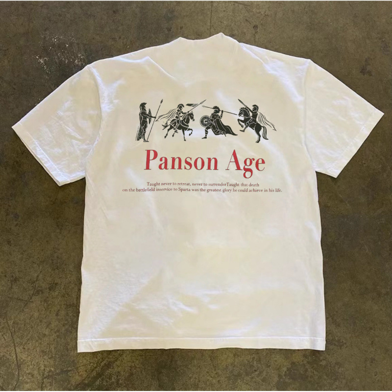 Majica s printom karikatura, vlakna mliječnih proteina, široki kroj, okrugli ovratnik, kratki rukavi