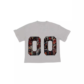 Unisex T-shirt od poliester mrežaste tkanine s 3D digitalnim printom likova, slobodan kroj, kratki rukavi, okrugli izrez