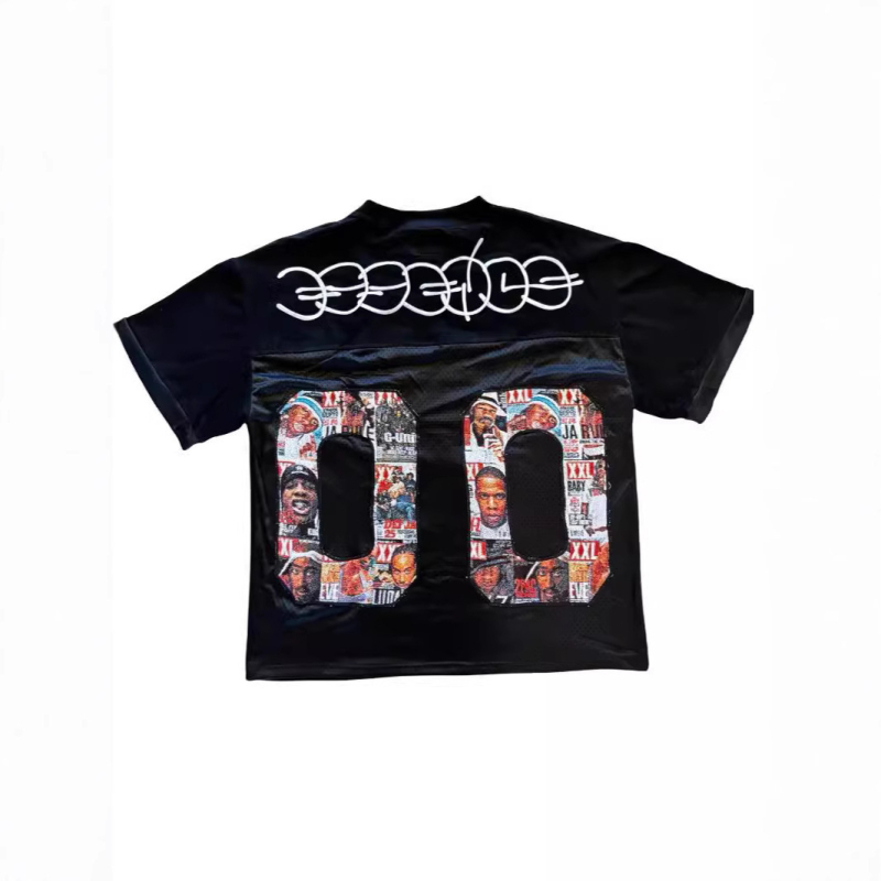 Unisex T-shirt od poliester mrežaste tkanine s 3D digitalnim printom likova, slobodan kroj, kratki rukavi, okrugli izrez