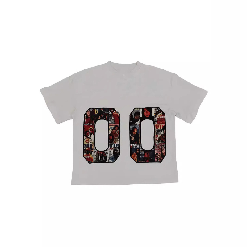 Unisex T-shirt od poliester mrežaste tkanine s 3D digitalnim printom likova, slobodan kroj, kratki rukavi, okrugli izrez
