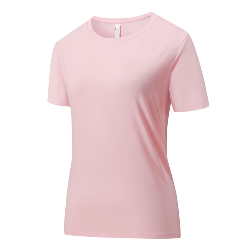 Majica Ice Silk s brzim sušenjem, mješavina najlona i spandeksa, okrugli vrat, kratki rukavi, opušten kroj
