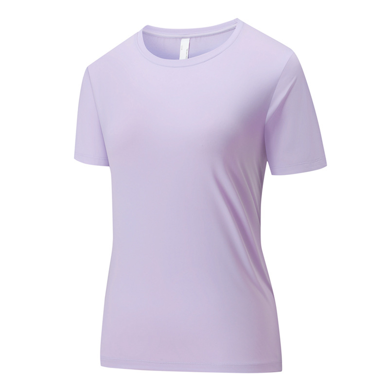 Majica Ice Silk s brzim sušenjem, mješavina najlona i spandeksa, okrugli vrat, kratki rukavi, opušten kroj
