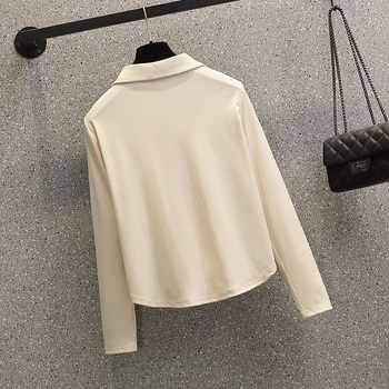 Polo galléros hosszú ujjú póló, egyszínű minta, poliészter anyag