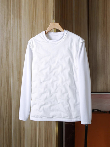 Majica s dugim rukavima, okrugli izrez; najlon tkanina, debeli materijal, prilagodljiv kroj, vodootporna, zima (najlon tkanina, debeli materijal, prilagodljiv kroj, vodootporna)