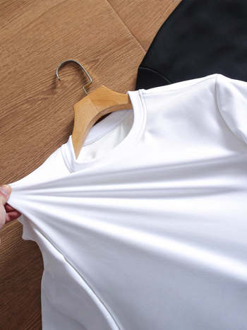 Majica s dugim rukavima, okrugli izrez; najlon tkanina, debeli materijal, prilagodljiv kroj, vodootporna, zima (najlon tkanina, debeli materijal, prilagodljiv kroj, vodootporna)