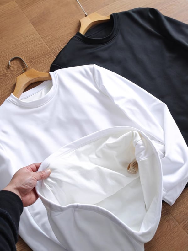 Majica s dugim rukavima, okrugli izrez; najlon tkanina, debeli materijal, prilagodljiv kroj, vodootporna, zima (najlon tkanina, debeli materijal, prilagodljiv kroj, vodootporna)