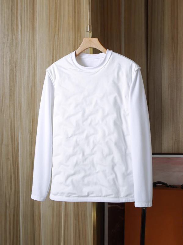 Majica s dugim rukavima, okrugli izrez; najlon tkanina, debeli materijal, prilagodljiv kroj, vodootporna, zima (najlon tkanina, debeli materijal, prilagodljiv kroj, vodootporna)