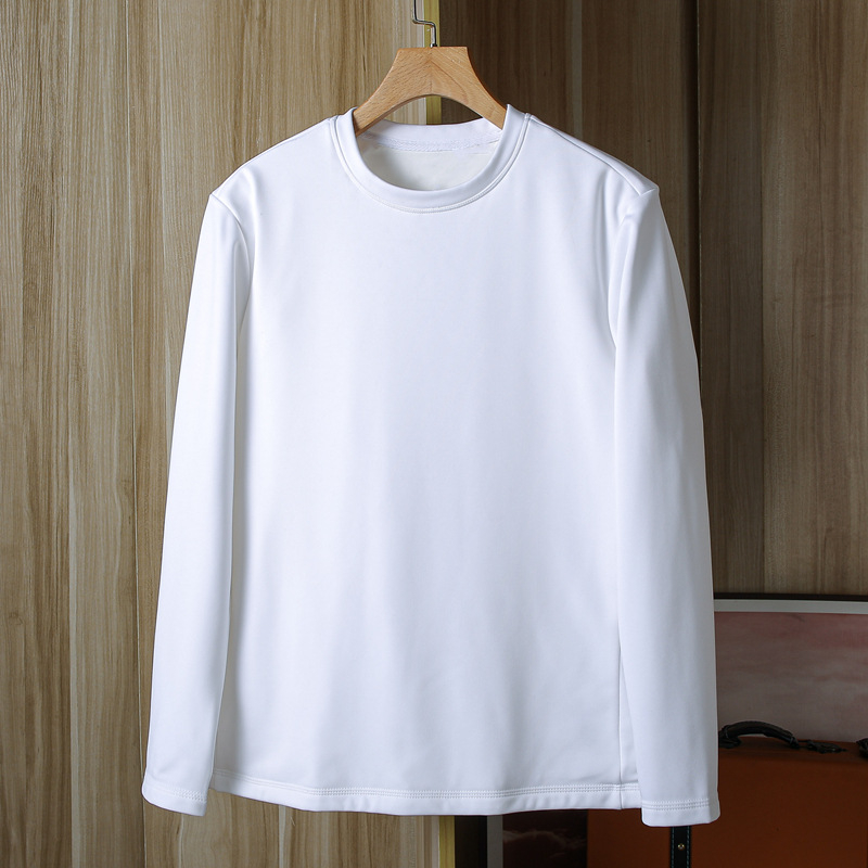 Majica s dugim rukavima, okrugli izrez; najlon tkanina, debeli materijal, prilagodljiv kroj, vodootporna, zima (najlon tkanina, debeli materijal, prilagodljiv kroj, vodootporna)