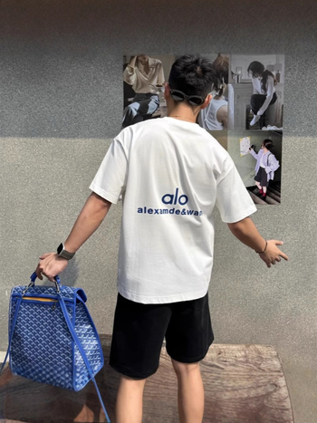 Pamukasta majica s kratkim rukavima, slobodan kroj, ljeto 2025, tisk slovima