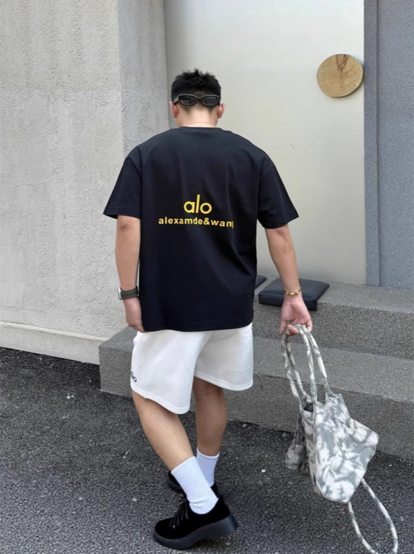 Pamukasta majica s kratkim rukavima, slobodan kroj, ljeto 2025, tisk slovima