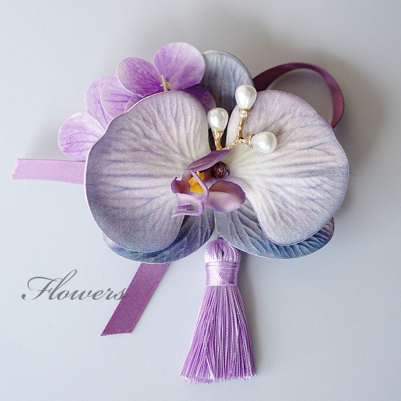 Miško stiliaus vestuvinis corsage rinkinys jaunikiui, nuotakai, jaunikio palydovams ir tėvams, šeimos riešo corsage