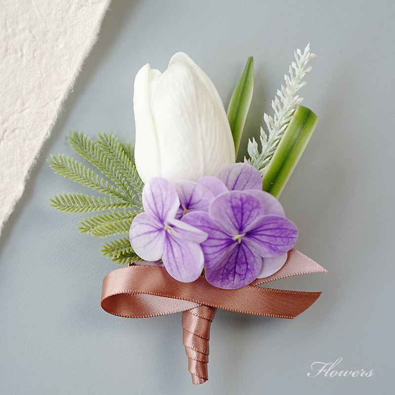 Miško stiliaus vestuvinis corsage rinkinys jaunikiui, nuotakai, jaunikio palydovams ir tėvams, šeimos riešo corsage