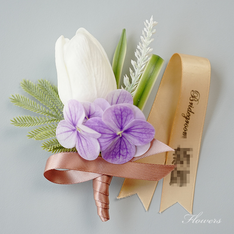 Miško stiliaus vestuvinis corsage rinkinys jaunikiui, nuotakai, jaunikio palydovams ir tėvams, šeimos riešo corsage