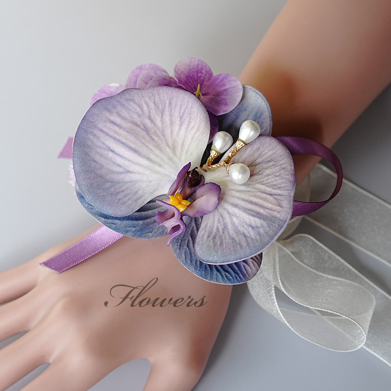 Miško stiliaus vestuvinis corsage rinkinys jaunikiui, nuotakai, jaunikio palydovams ir tėvams, šeimos riešo corsage