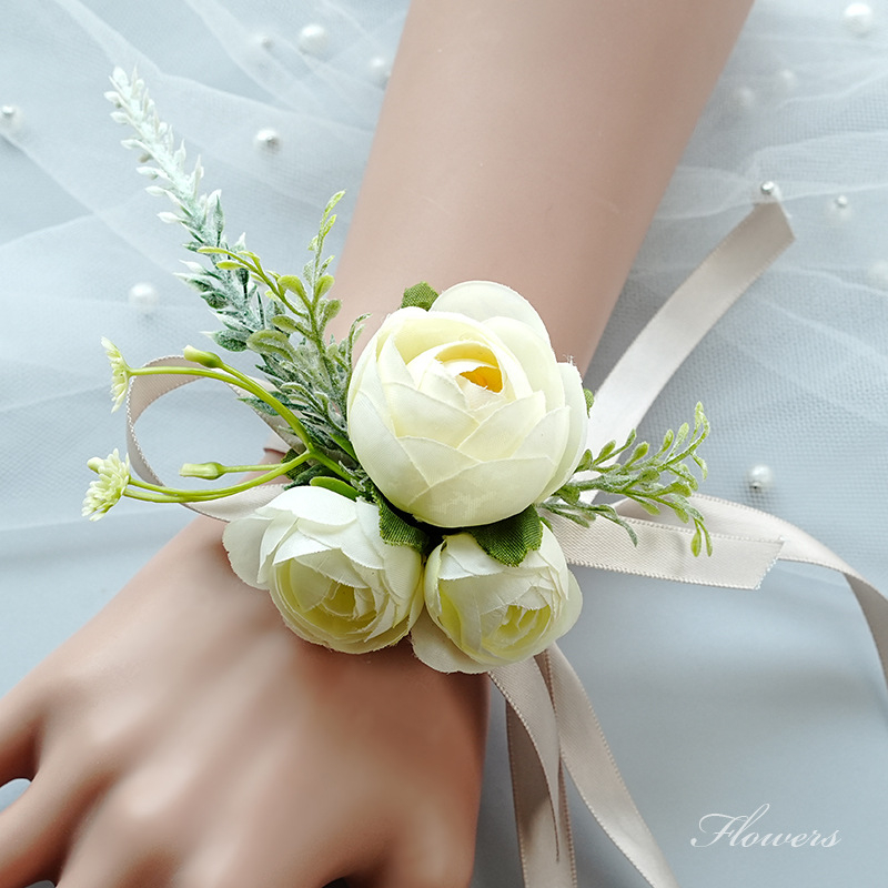 Miško stiliaus vestuvinis corsage rinkinys jaunikiui, nuotakai, jaunikio palydovams ir tėvams, šeimos riešo corsage