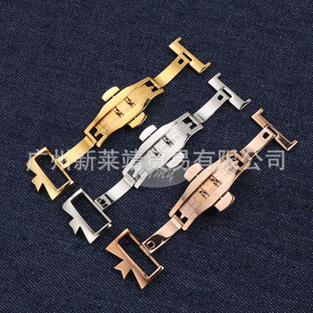 Закопчалка за часовник от неръждаема стомана със двойно натискане за кожени каишки