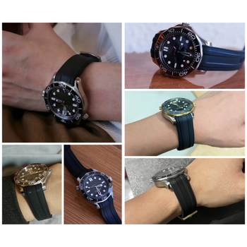 Remen za sat od fluororubbera s leptir kopčom za serije Seamaster 300, De Ville, Constellation i Speedmaster — Hengchuang, ljeto 2024 izdanje