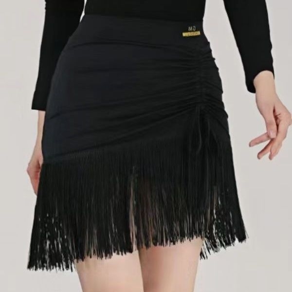 Plesna odjeća – polusuknja s resicama za latinski ples, za odrasle, izvedbeni kostim, kordurojna tkanina, lan sastav, kategorija: plesna odjeća