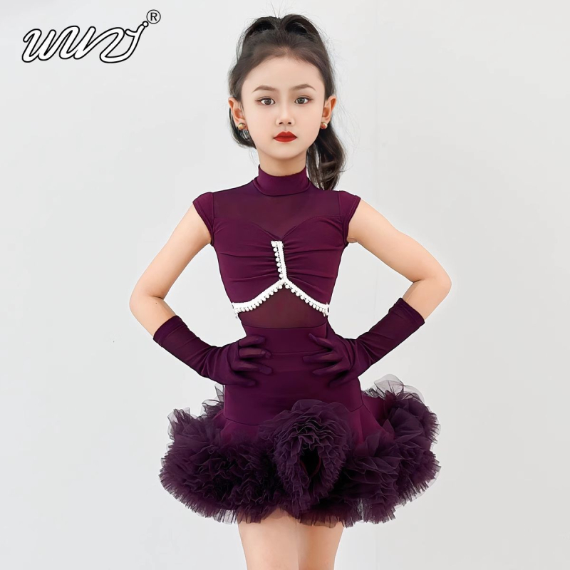 Φόρεμα λατιν χορού για κορίτσια, Άνοιξη 2025, TR ύφασμα (PVC ≤30%; Κινέζικος στυλ; Λογοτεχνικό ρετρό)