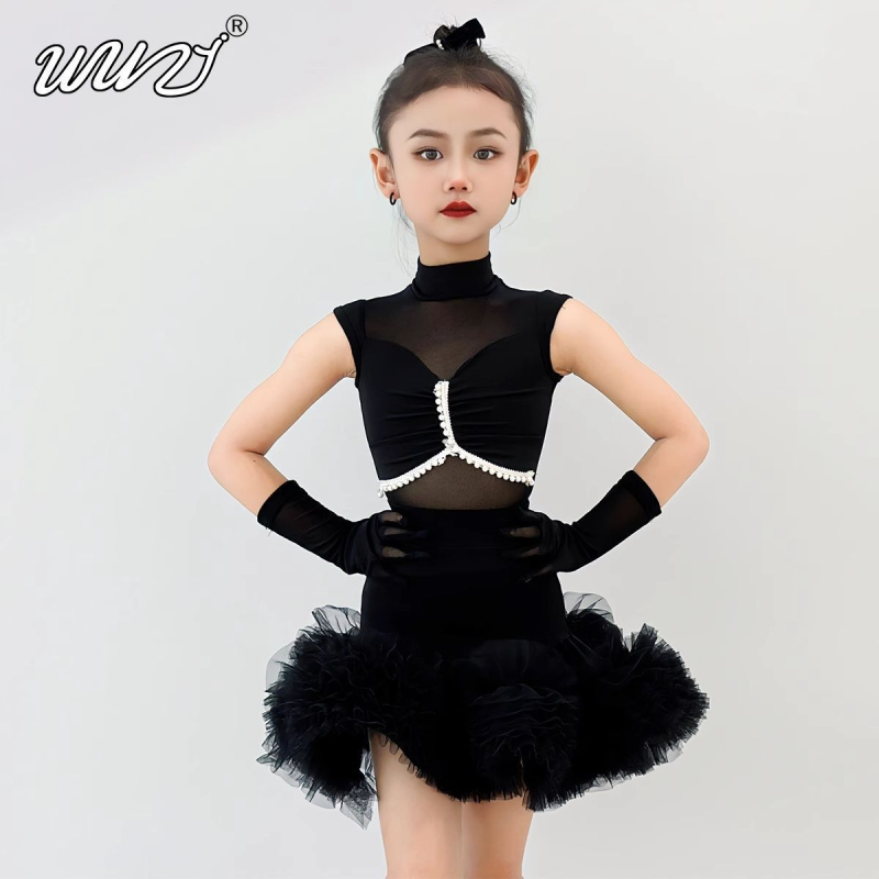 Φόρεμα λατιν χορού για κορίτσια, Άνοιξη 2025, TR ύφασμα (PVC ≤30%; Κινέζικος στυλ; Λογοτεχνικό ρετρό)