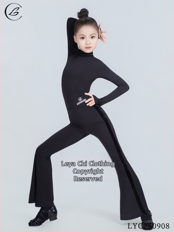 Latīno deju apģērbs meitenēm, bērniem un pieaugušajiem — 2025. gada ziemā, Crystal hemp audums, poliesters 90–95%, salds stils, elegantais ikdienas stils.