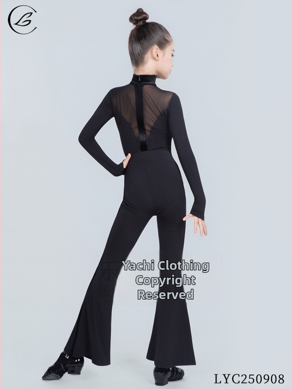 Latīno deju apģērbs meitenēm, bērniem un pieaugušajiem — 2025. gada ziemā, Crystal hemp audums, poliesters 90–95%, salds stils, elegantais ikdienas stils.