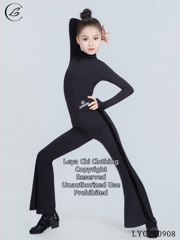 Latīņu deju apģērbs meitenēm, bērniem un pieaugušajiem – Ziemas 2025, Crystal Hemp audums, 90–95% poliester, salds stils, izsmalcināts pilsētas stils ikdienai