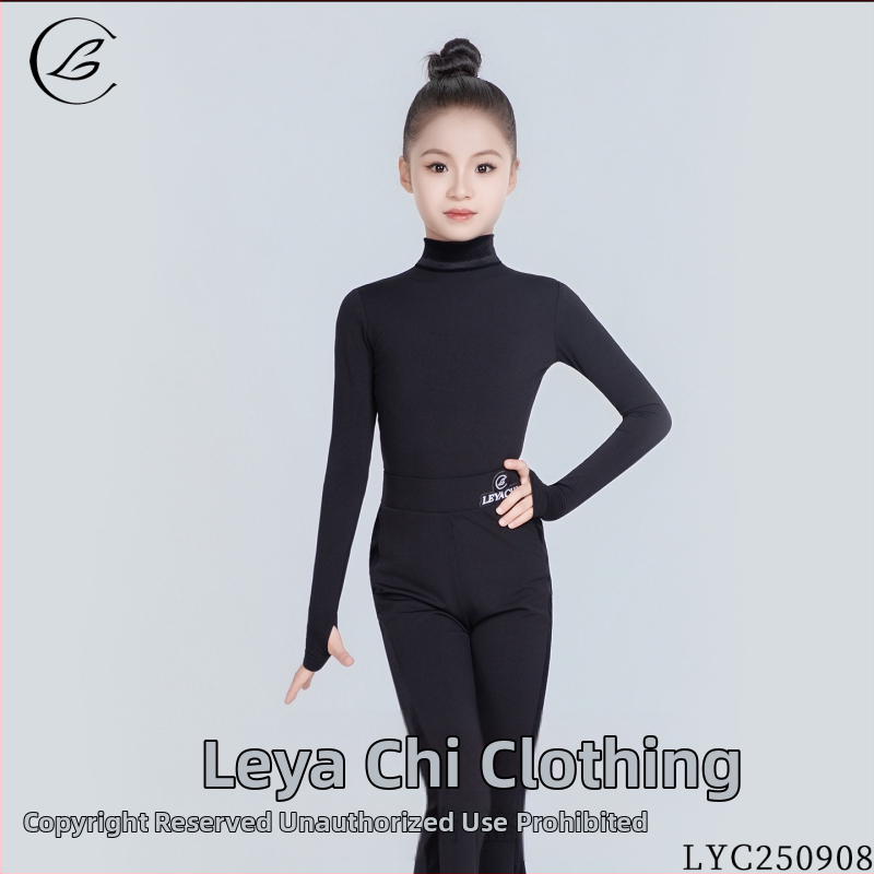 Latīņu deju apģērbs meitenēm, bērniem un pieaugušajiem – Ziemas 2025, Crystal Hemp audums, 90–95% poliester, salds stils, izsmalcināts pilsētas stils ikdienai