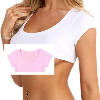 Ženski T-shirt s kratkim rukavima, Slim fit, Milk Silk, Poliester, visok ovratnik