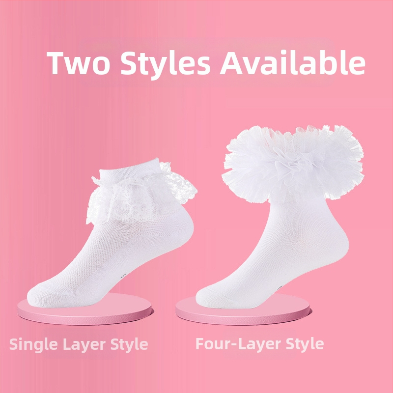 Laste tantsukingad pitsiga - kuni sääreni, hingav 80% puuvill, kõikide aastaaegade jaoks, suurus L