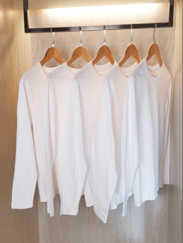 Ženski pamučni T-shirt s dugim rukavima, okrugli izrez, ležerni kroj