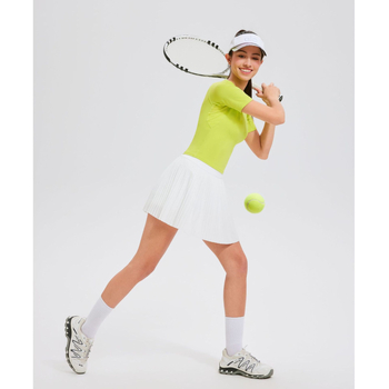 Tricou cu mânecă scurtă Slim Fit, material Spandex, model Stripe/Check, guler U dublu