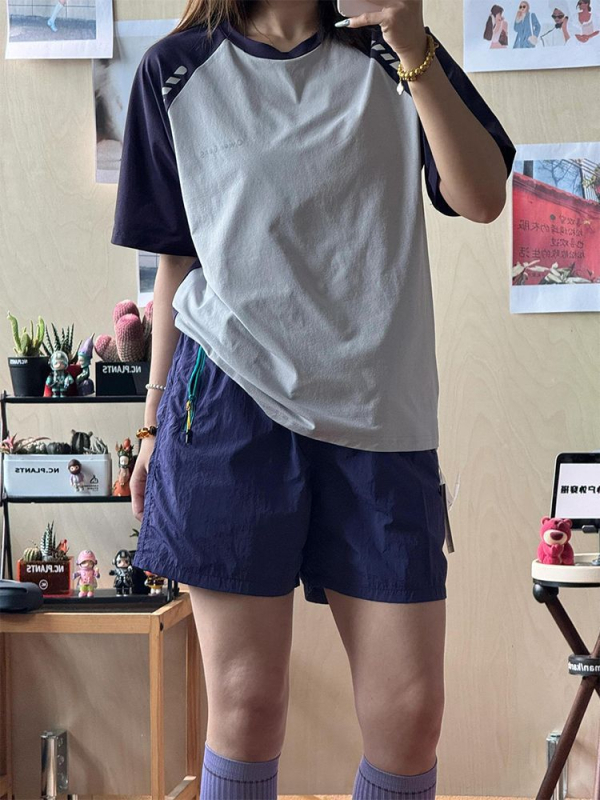 Ženski T-shirt od poliestera, kratkih rukava, okrugli izrez, slobodan kroj, ljeto 2025