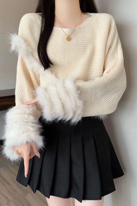 Sivi ženski oversize pulover s izšivenim detaljem, okrugli izrez, viskoza, plus size
