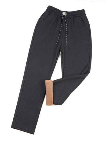 Τζιν γυναικών με επένδυση φλις — υψηλή μέση, ελαστική μέση, παχιά ευθεία γραμμή παντελονιού