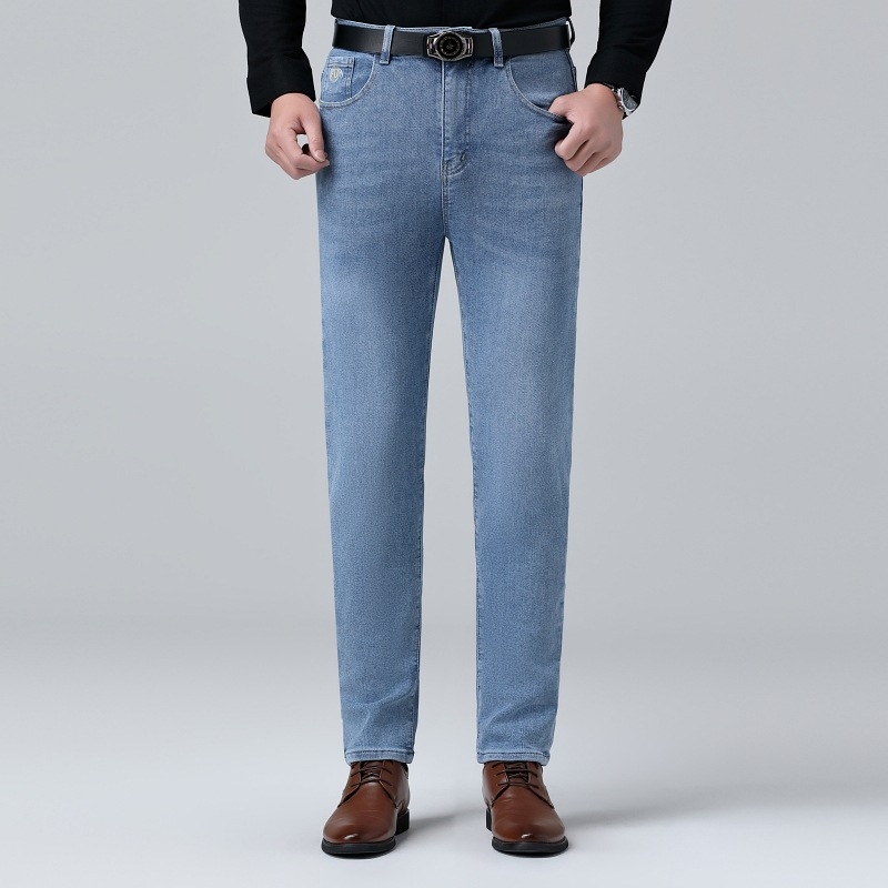 Muške traperice, srednji porast, ravni kroj, isprani denim, 72% pamuk, casual