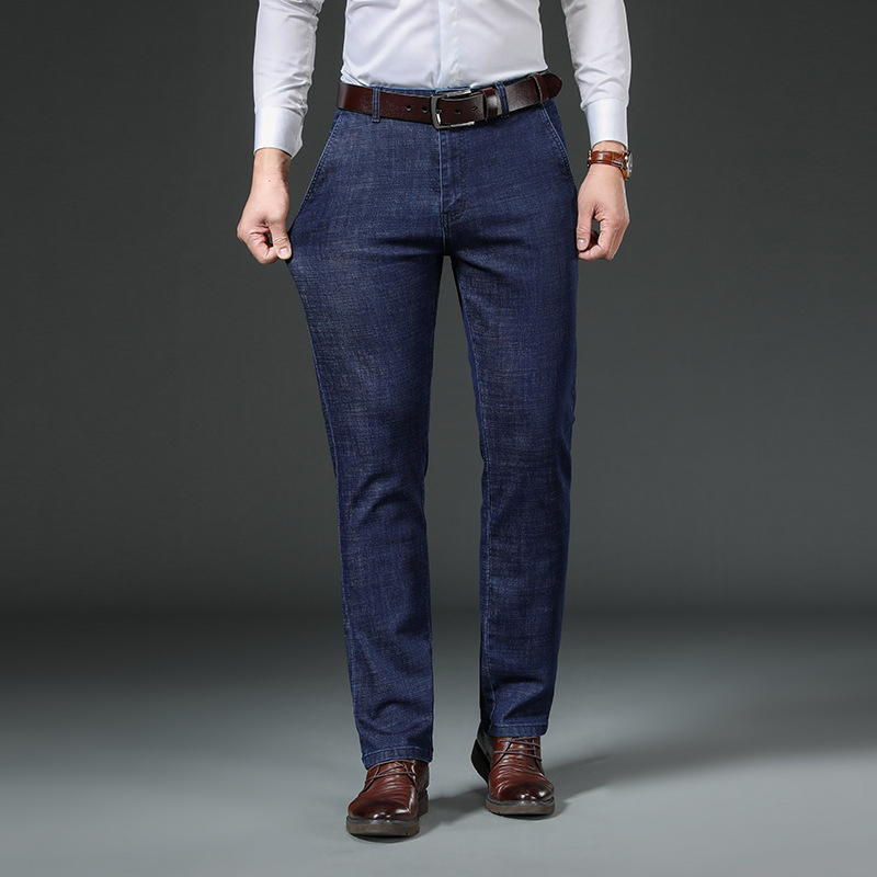 Traperice ravnog kroja, srednji pojas, zatvarač, pamuk denim s mikroelastičnošću