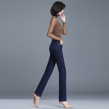 Yichun γυναικείοι τζιν με ψηλόμεσο και ίσια γραμμή, βαμβάκι 50–70%, Mercerized, Φθινόπωρο 2025