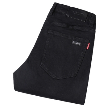 Muške traperice ravnog kroja – poslovni stil, srednji pojas, zip, ukrasne džepove, pamuk denim